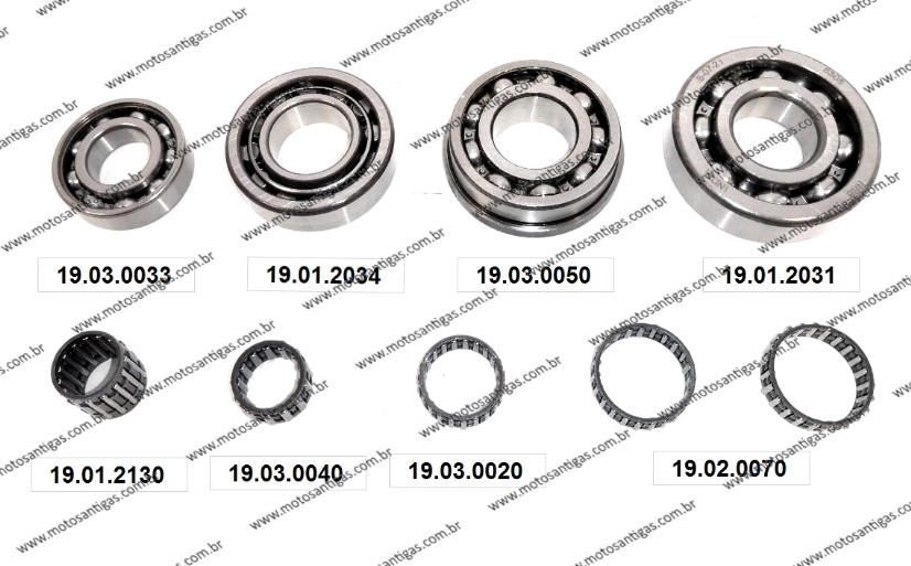 Rolamentos jogo do Motor Lambretta Li Xispa Tork - LAMBRETTA - Li